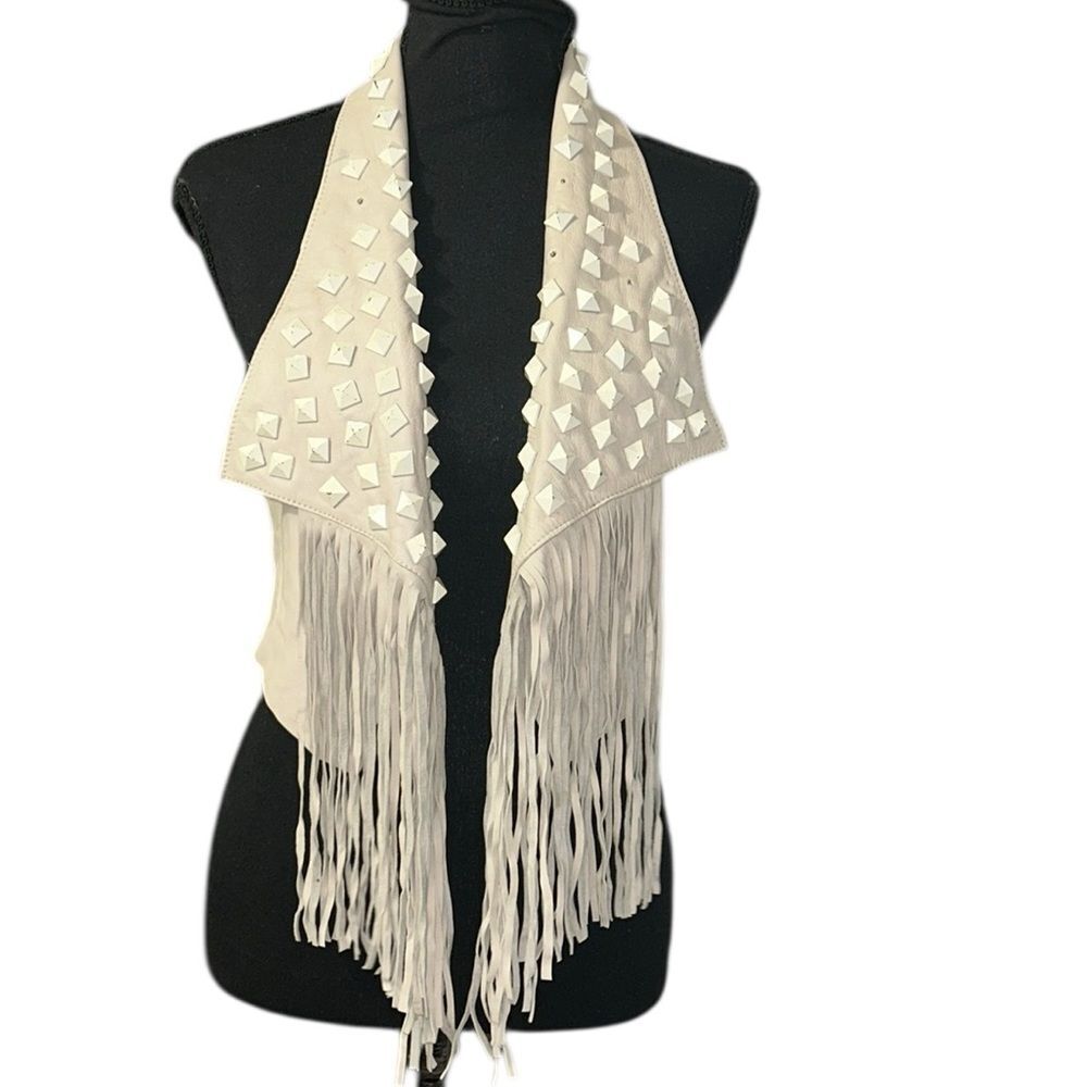 One Teaspoon Beige Fringe Vest(Size 10)